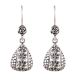 Engraved Floral 92.5 Sterling Silver Earrings Royal Danglers