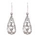 92.5 Sterling Silver Polka Earrings Filigree Dangler Earrings