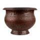Copper Pot And Planter Engraved Tribal Flower Design