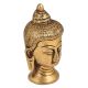 Golden Brass Buddha Head Statue In Meditation Pose