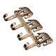 Handmade Three Brass Elephants Four Wall Hook For Home Decoration