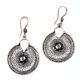 Round 92.5 Sterling Silver Earrings Engraved Party wear Earrings For women