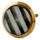 Black Strip Brass Shell Cabinet Knob