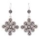 Eight Petals 92.5 Sterling silver Earrings Floral Embossed Danglers For Women