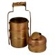 Brass Tiffin Box Four Compartments and a Small Storage Box With Lock Handle