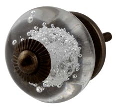 Clear Bubble Glass Cabinet Knobs