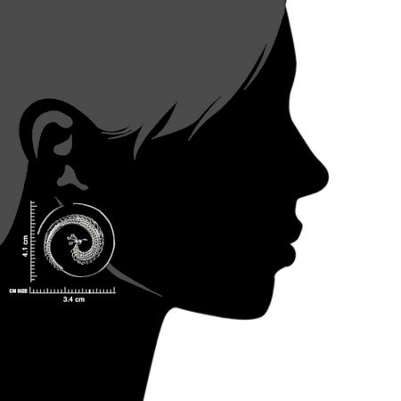 Open Circle Peacock 92.5 Sterling Silver Earrings