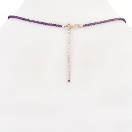 Hand Crafted Amethyst  Stone Single Strand Necklace