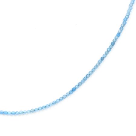 Single Strand Blue Chalcedony Stone Jewelry For Women