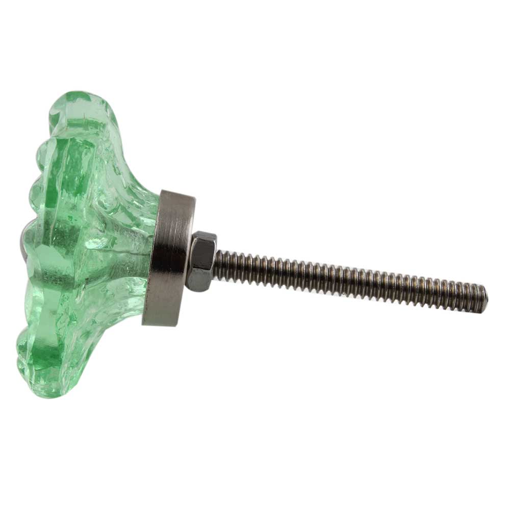 mint green dresser knobs JGARTS Round Glass Dresser Drawer, Door, Cabinet Knob Brushed Nickel  Hardware - Pack of 12 (Aqua Green)