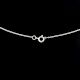 Delicate 92.5 Sterling Silver Chain With a Single Floral Round Crystal