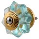 Light Mint Green Melon Glass Cabinet Knobs