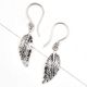 Small Leaf Engraved  92.5 Sterling Silver Earrings For Daily Wear