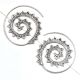 Open Circle Leaf Pattern 92.5 Silver Sterling Earrings