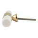 White Resin And Brass Tube Cabinet Knob