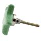 Green Star Crackle Ceramic Knob
