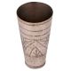 Brass Lassi Glass Cup With Geometric Pattern And Triangle Design