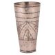 Brass Lassi Glass Cup With Geometric Pattern And Triangle Design