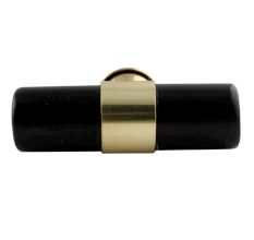 Black Resin And Brass Tube Drawer Knob