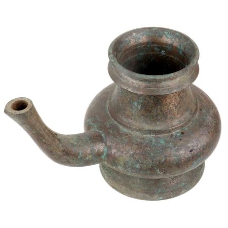Brass Holy Water Pot Or Poja kamandal With Patina