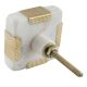 white square Stone Brass Cabinet Knobs