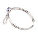 Wired 92.5 Sterling Silver Toe Ring  With Blue American Diamond (Pair)
