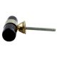 Black Resin And Brass Tube Drawer Knob
