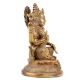 Brass Lama Statue In Golden Finish