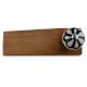Black Sunflower Crackle Wooden Door Stopper