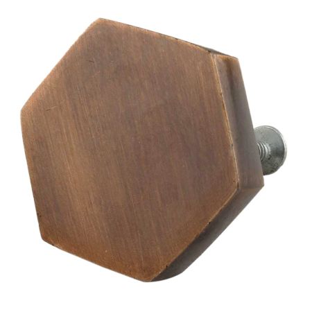 Metallic Brown Hexa Iron Cabinet Knob