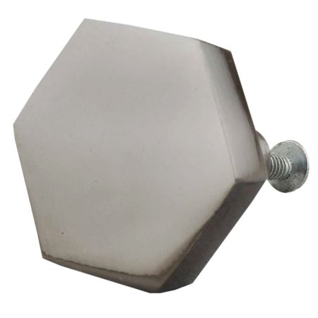 Platinum Grey Hexa Iron Cabinet Knob