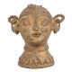 Brass Tribal Goddess Head Statue Showpiece