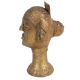 Brass Tribal Lady Head Statue With Jewellery And Stylish Bun