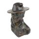 Brass Solider Bust With Uniform and Hat