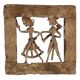 Brass Dhokra Wall Art Hanging Of A Farmer Couple Figurine