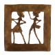 Brass Dhokra Wall Art Hanging In Square Frame For Home Decoration