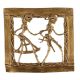 Brass Wall Art Hanging Of A Rural Couple Going To Fields Daily Activity