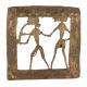 Brass Wall Art hanging  Musician Blowing Trumpet With Wife
