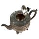 Old Brass Ornate Kettle Pot With Four Legs