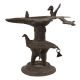 Brass Oil Lamp From Orissa Work Bird Figurines