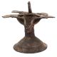 Brass oil Lamp Dhokra Work With Bird Figurines Temple Oil Lamp