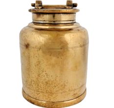Old Brass Milk Container With Handle