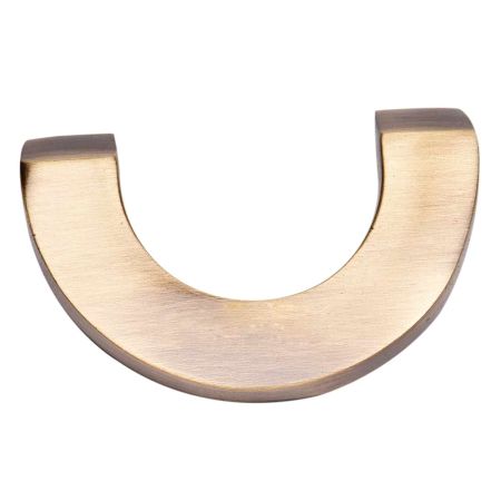 Handmade Brass U Shape Cabinet Drawer Pull Knobs In Antique Gold Color