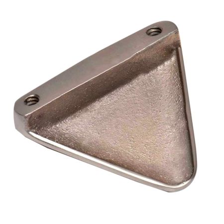 Brass Triangular Shape Knob Cabinet Drawer Knob In Brushed Silver Color