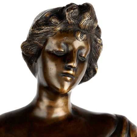Brass Statue of an European Lady For Home Decoration