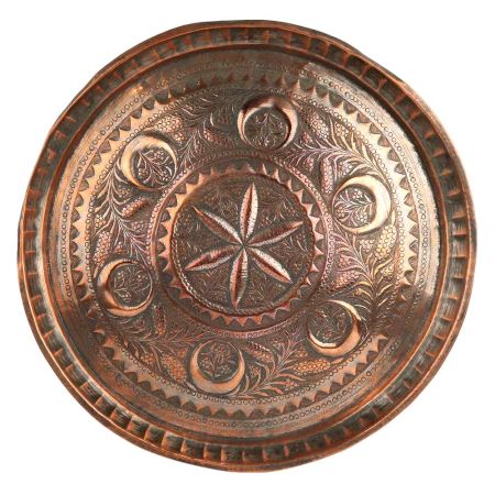 Repousse Copper Plate Wall Hanging