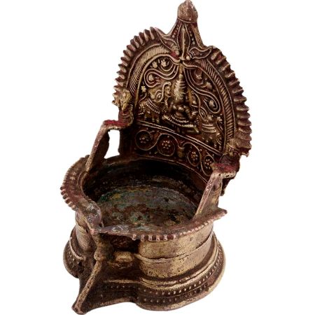 Golden Lakshmi Diya Brass Oil Lamp