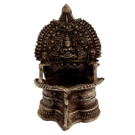 Festive Goddess Lakshmi Brass Oil Lamp