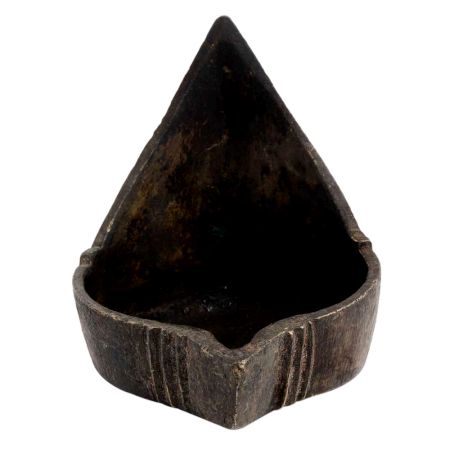 Brass Oil Lamp With Rounded Corner Triangular Shape
