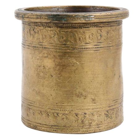 Brass Carved Holy Water Pot or Cup